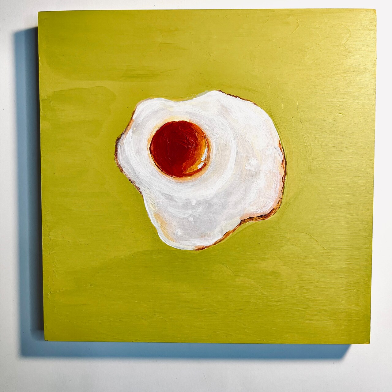 Ready to Hang Acrylic Fried Egg Painting